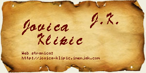 Jovica Klipić vizit kartica